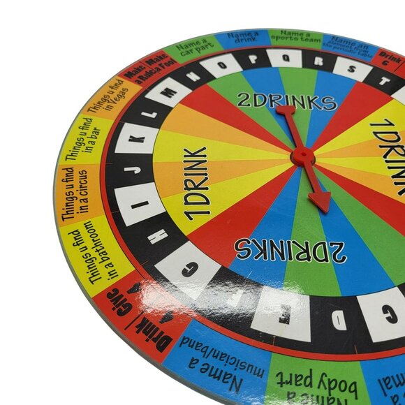 Shout Out! Drinking Board Game Night Set Glass Spin Wheel & Four Shot Glasses - Picture 14 of 16